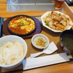 回鍋肉と麻婆豆腐の定食